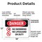 Signmission No Swimming No Lifeguard On Duty, 18 in W x Rectangle, Plastic OS-2PACK-DS-P-1218-L-1711 - alternate 5